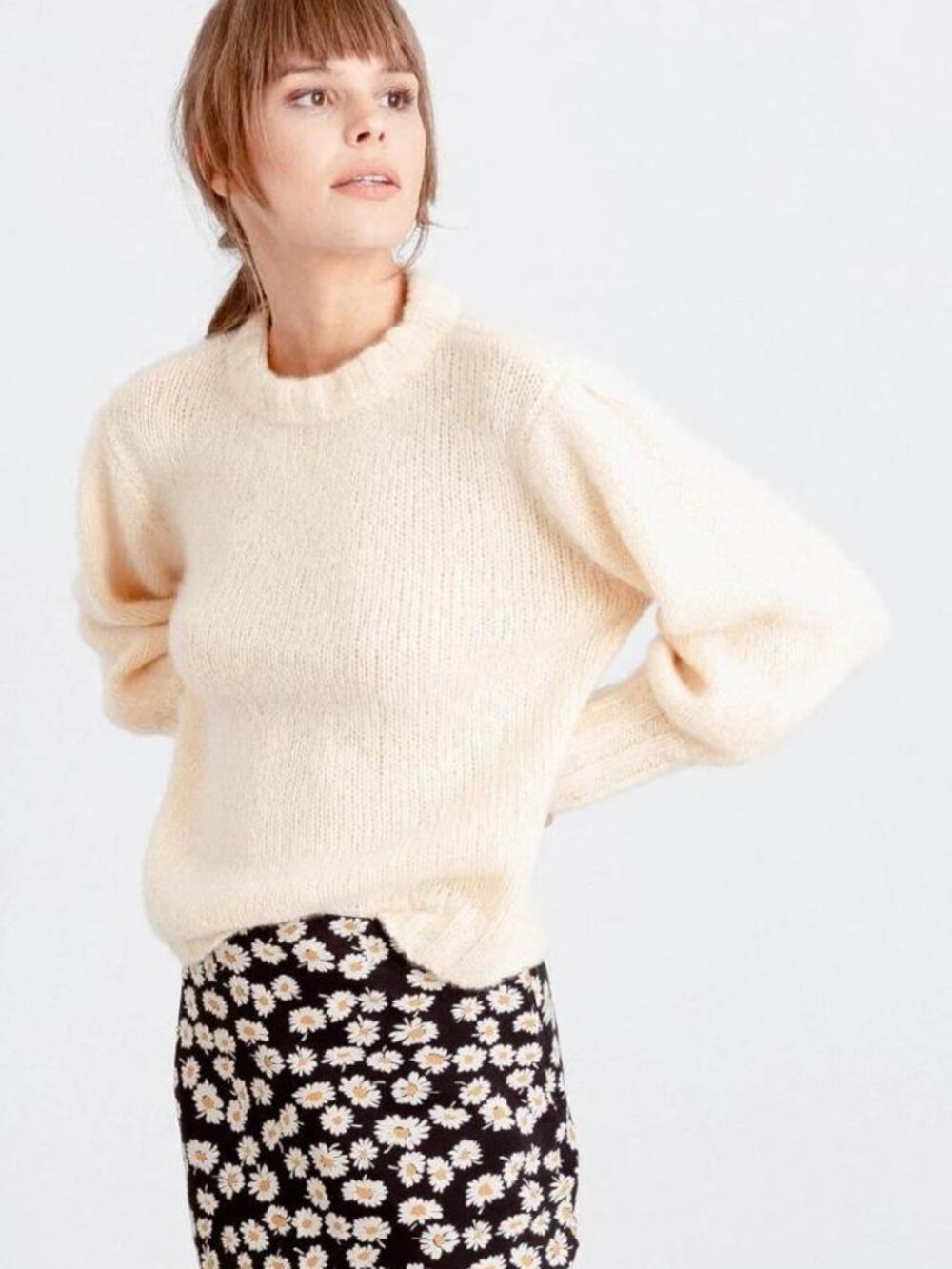 Rails "Sybil" mock neck sweater in "butterscotch"